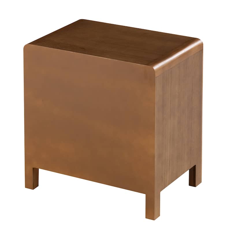 COZAYH Fully-Assembled Farmhouse Nightstand, Rustic Distressed Wood Retro Accent Dresser, Chest of Drawers,Boho