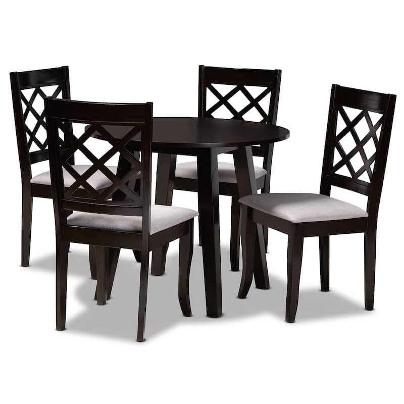 Daisy Modern and Contemporary 5-Piece Dining Set - Beige/Grey