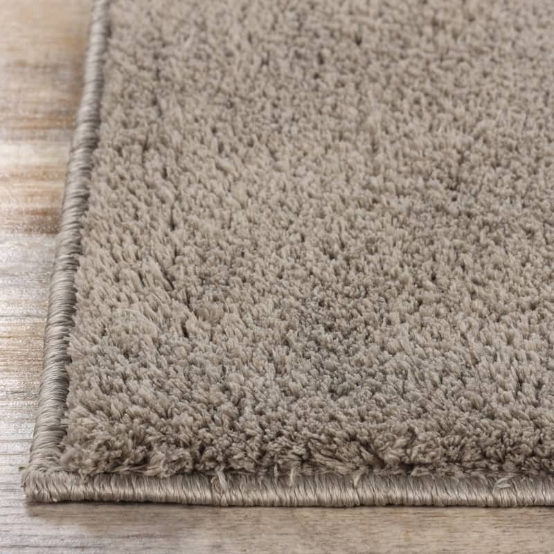 Superior California Shag Solid Plush Non-Slip Indoor Runner or Area Rug