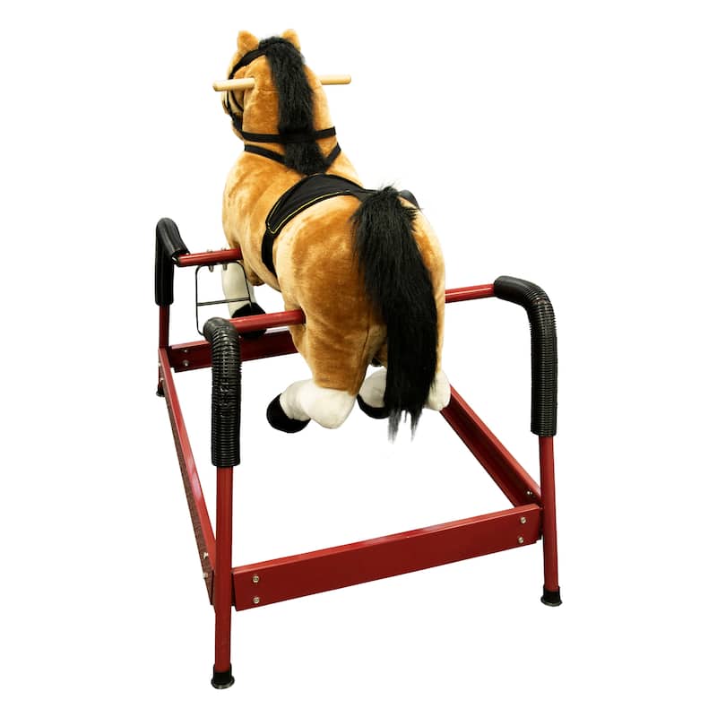 PonyLand Toys Spring Horse With Sound - Brown
