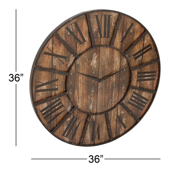 Carbon Loft Daffodil Black and Brown Clock