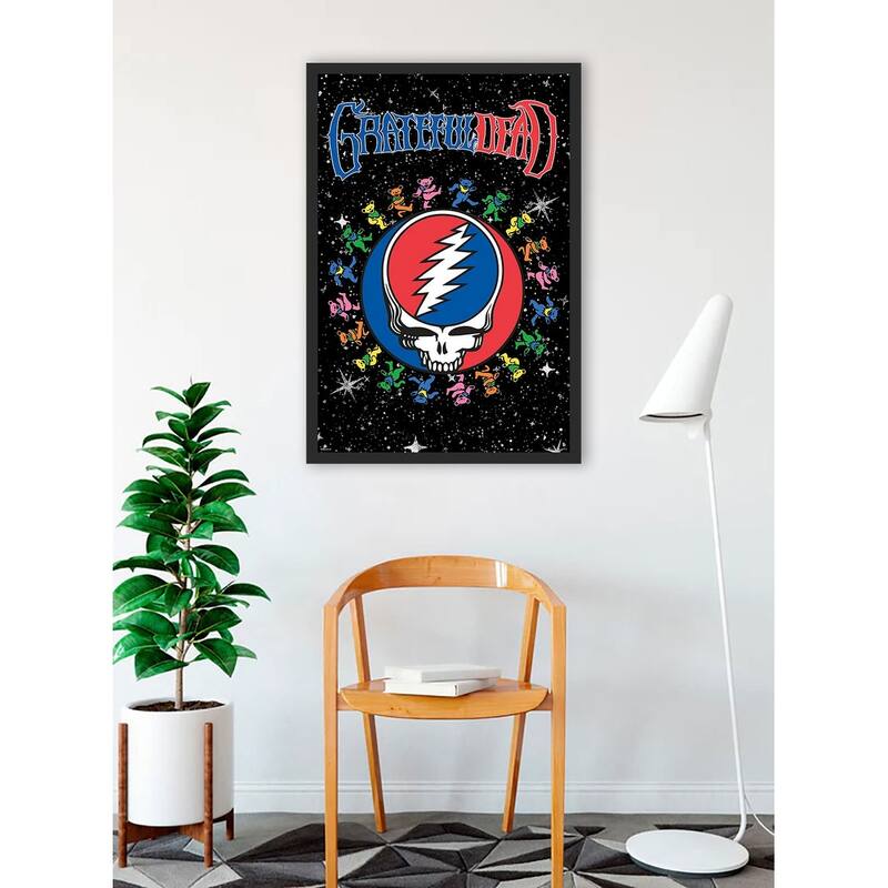 Grateful Dead - A Circle with Dancing Bears Framed Art Poster - 24 x 36 Inch