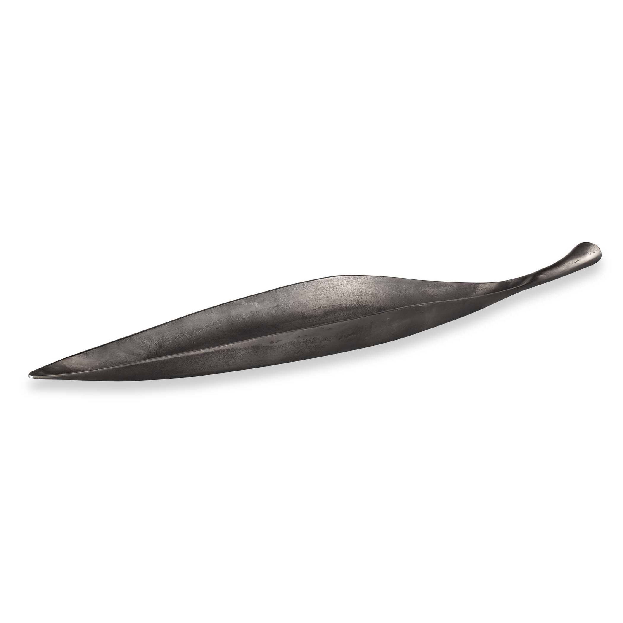 Uttermost Leaflet Dark Nickel Outdoor Bowl - 43"W x 9.5"D x 4"H