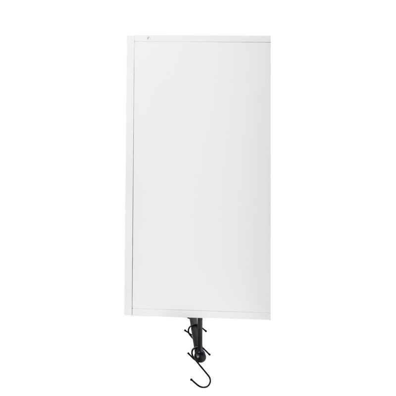 Bathroom Wall Cabinet with Adjustable Shelf, Towel Bar and 5 Hooks