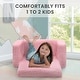 preview thumbnail 6 of 9, Cozee Flip-Out Sherpa 2-in-1 Convertible Chair to Lounger for Kids