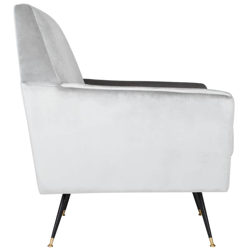 SAFAVIEH Trina Mid-Century Modern Velvet Maroon Red Club Chair - 32" W x 31" D x 36" H - 32Wx31Dx36H