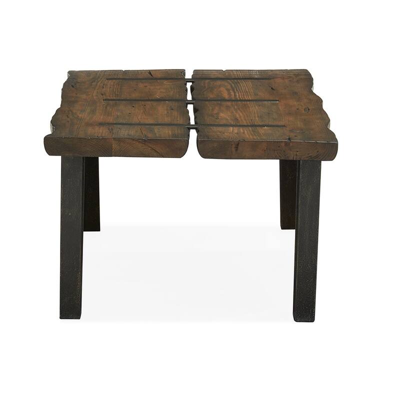 Magnussen Home Dartmouth Sawmill and Galvanized Steel Rectangular Cocktail Table - 48''W x 28''D x 18''H