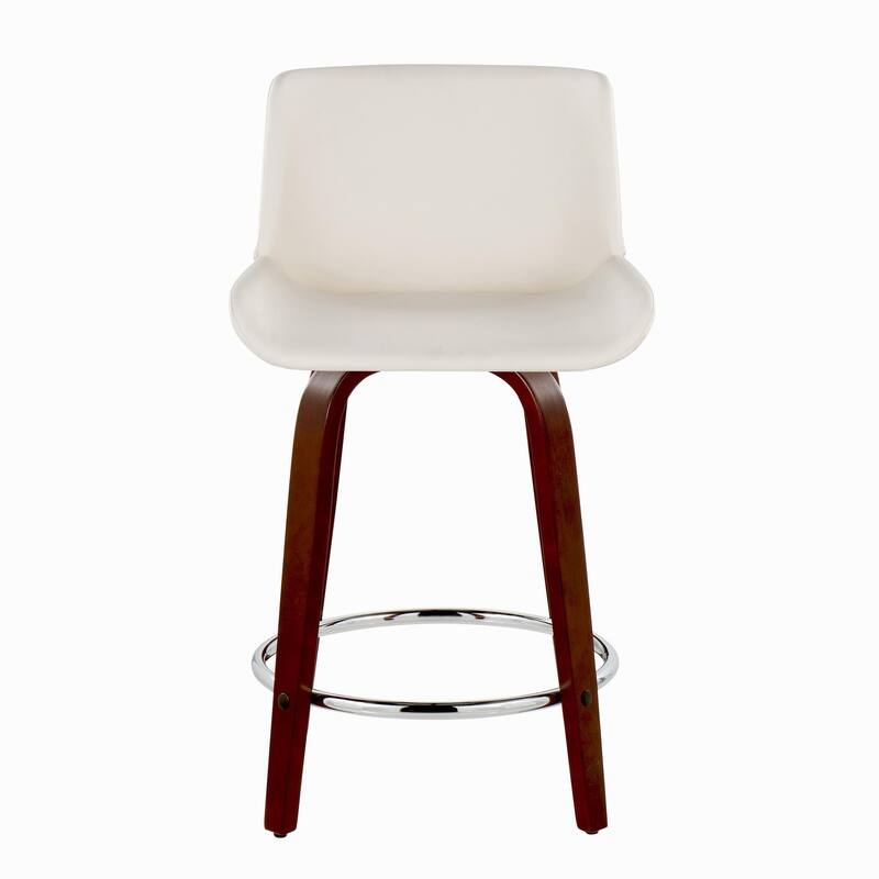 Santi Upholstered 24" Fixed-Height Counter Stool - Set of 2