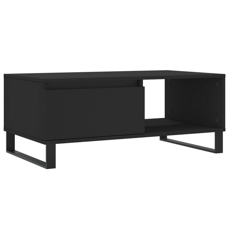 vidaXL Coffee Table Black/White Engineered wood Medium Coffee Table