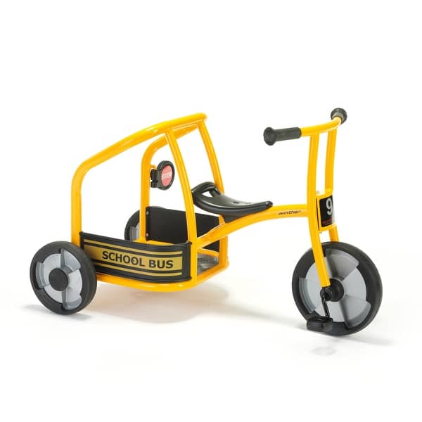 slide 2 of 5, Winther Circleline School Bus Tricycle Yellow, Black - Assembled - Kids