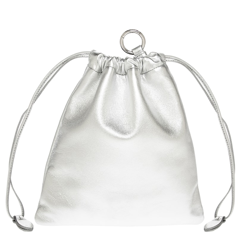 Miu Miu Metallic Leather Pouch - Silver
