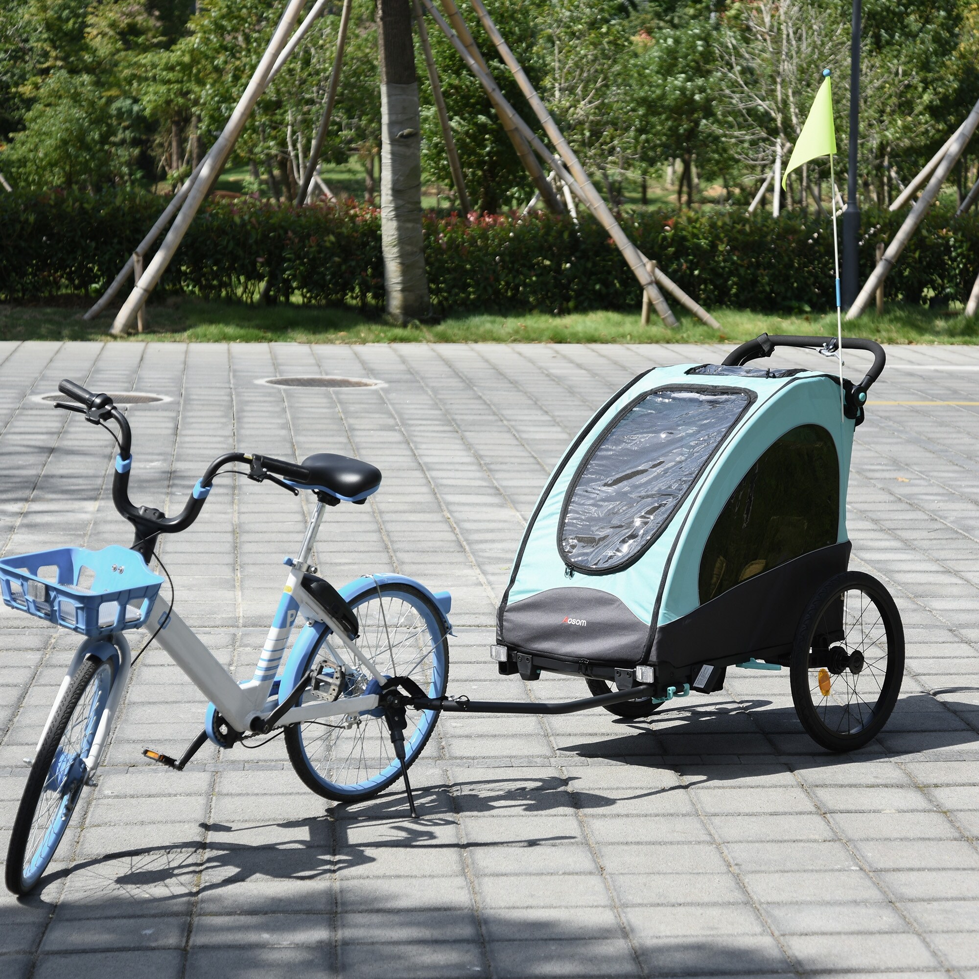 Aosom 3 in 1 bike trailer shop