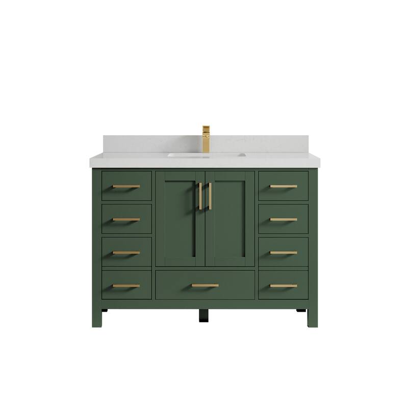 Willow Collection 48 in. W x 22 in. D Malibu Single Sink Bathroom Vanity with Countertop