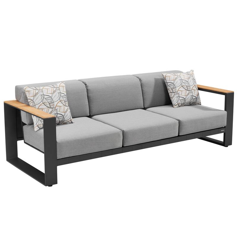 HIGOLD Cambusa Patio Conversation Set Teak Outdoor Furniture Sofa