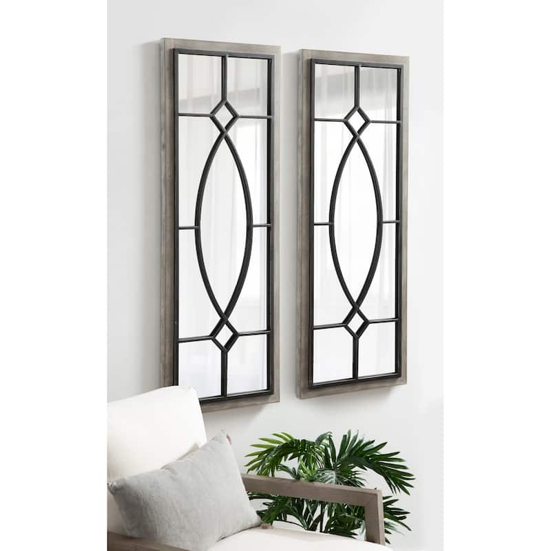 Kate and Laurel Bakersfield Wood Framed Mirror