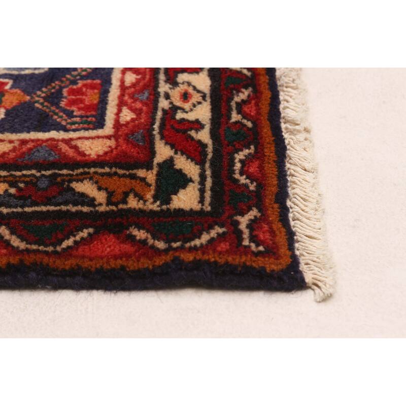 ECARPETGALLERY Hand-knotted Andelz Navy Wool Rug - 3'6 x 12'10