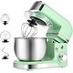 preview thumbnail 29 of 36, 3.2Qt Stand Mixer, 6-Speed Lightweight Kitchen Mixer with Whisk, Hook Green
