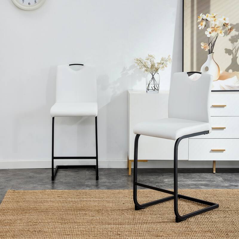Set of 2,PU Barstool Dining Counter Height Chair