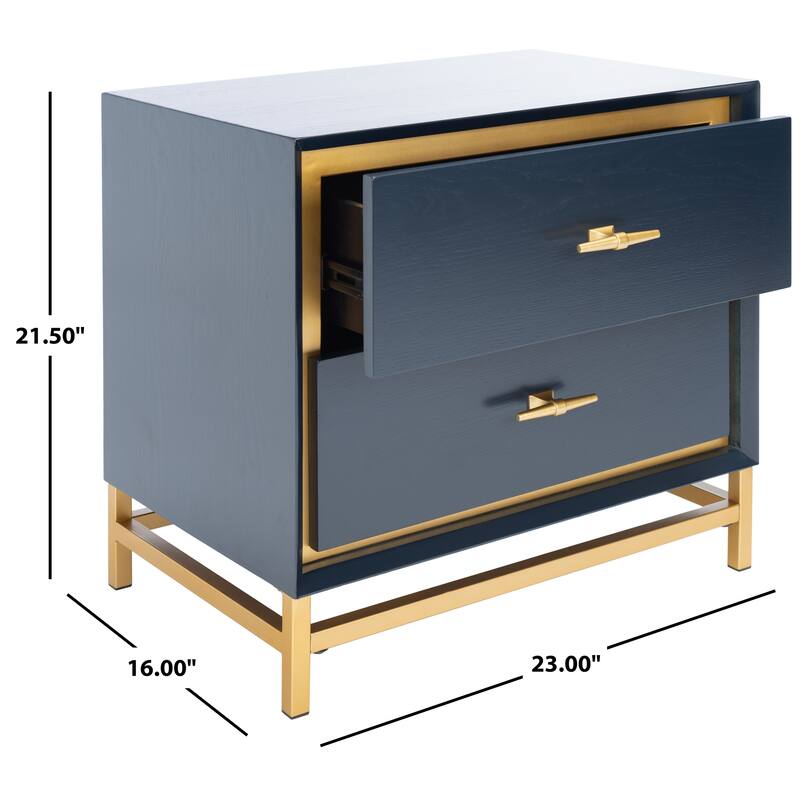 SAFAVIEH Jayla 2-Drawer Accent Table Nightstand