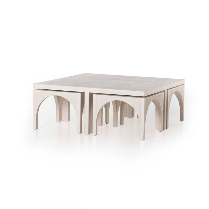 Haven Home Robin Coffee Table W/Nesting Arch Stools