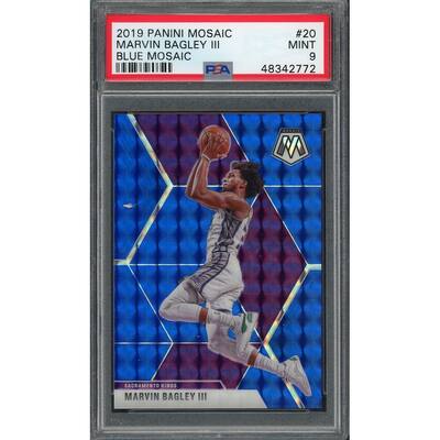 Marvin Bagley III 2019 Panini Blue Mosaic Prizm Basketball Card #20 Graded PSA 9 MINT 91/99 - 8'6" x 11'6"