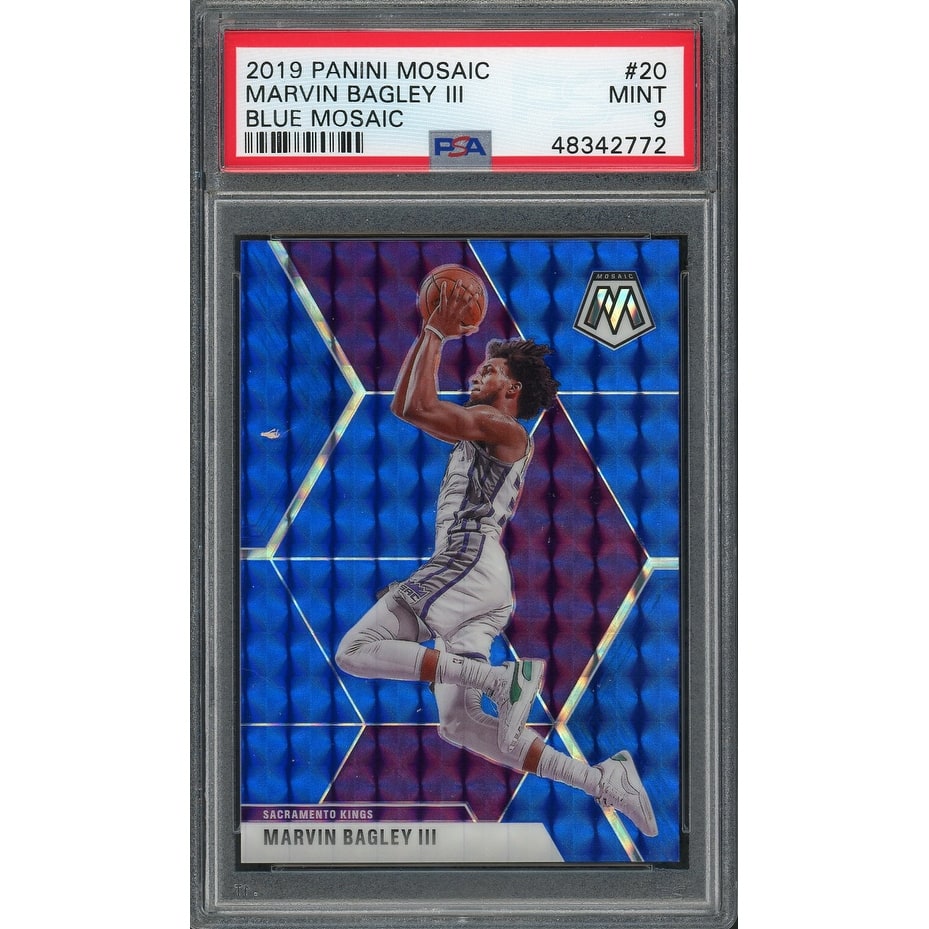 Marvin Bagley III 2019 Panini Blue Mosaic Prizm Basketball Card #20 Graded PSA 9 MINT 91/99 - 8'6" x 11'6"