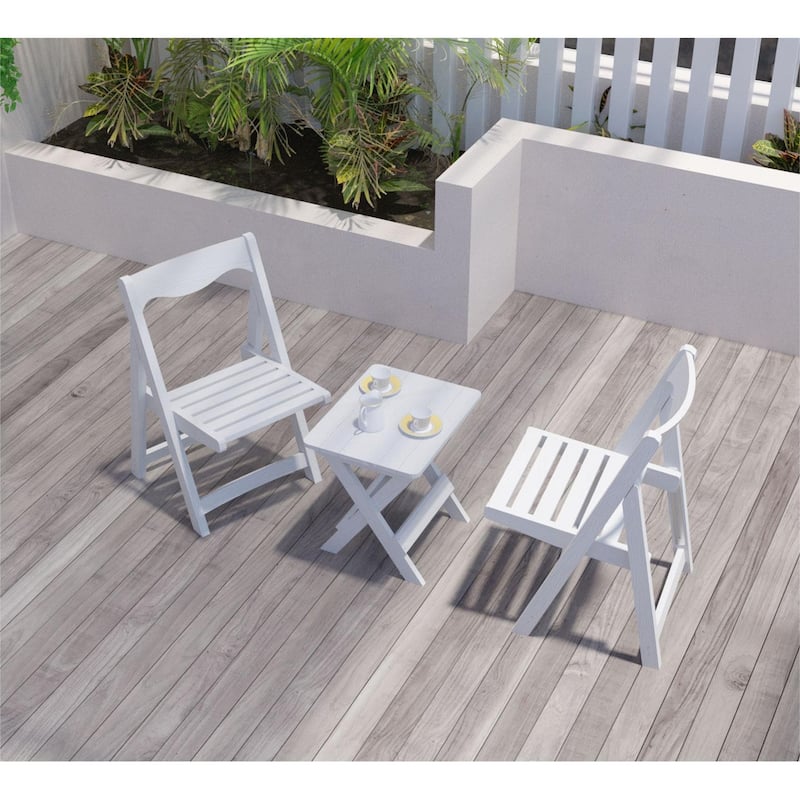 Outdoor Bistro Set Foldable Small Table and Chair Set