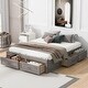 preview thumbnail 11 of 52, Platform Bed with 6 Storage Drawers, Wooden Bedframe, Full/Queen Size