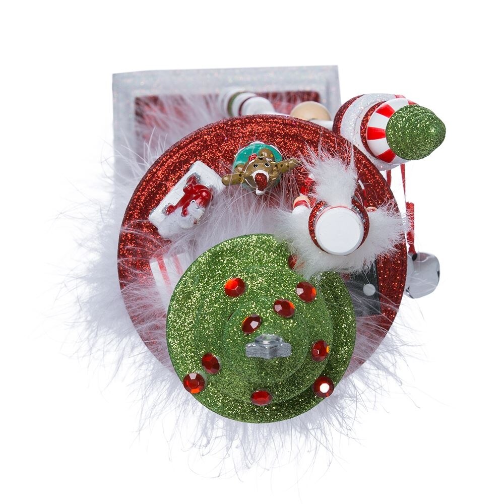Shop 18 White And Red Glittery Christmas Tree Hat Holiday Nutcracker Overstock 22866340