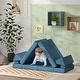 preview thumbnail 2 of 7, Qaba 12 Pcs Foam Climbing Blocks, Climbing Toys for Toddlers, Indoor Soft Play Equipment for Boys and Girls, Blue