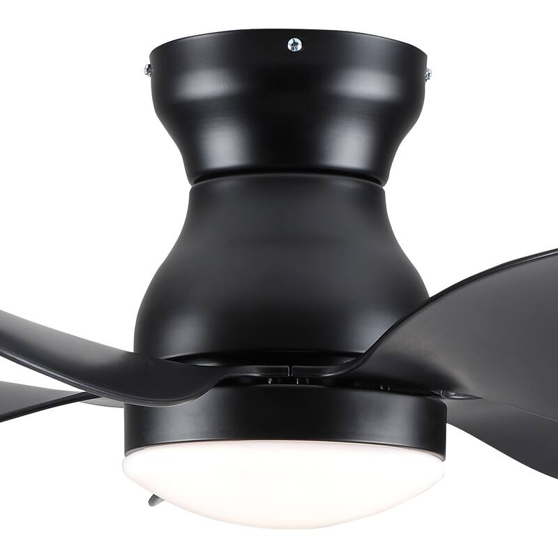 Modern Small Ceiling Fan Light with 3 Color Temperatures and 5 Blades, 6 Adjustable Wind Speeds for Bedroom and Living Room