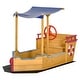 preview thumbnail 13 of 29, Kids Picnic Table with Umbrella and Storage Inside, Sand and Water Table, Kids Outdoor Furniture, Wooden Bench Backyard