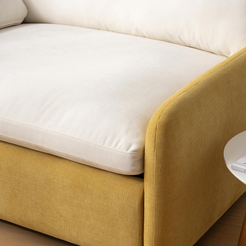 50" Oversized Chenille Accent Chair, Wide Deep Seat Upholstered Armchair with Pillows