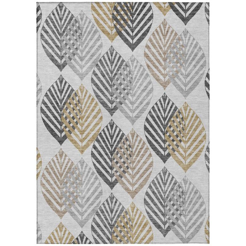 HomeRoots Floral Transitional Rectangle Outdoor Rug
