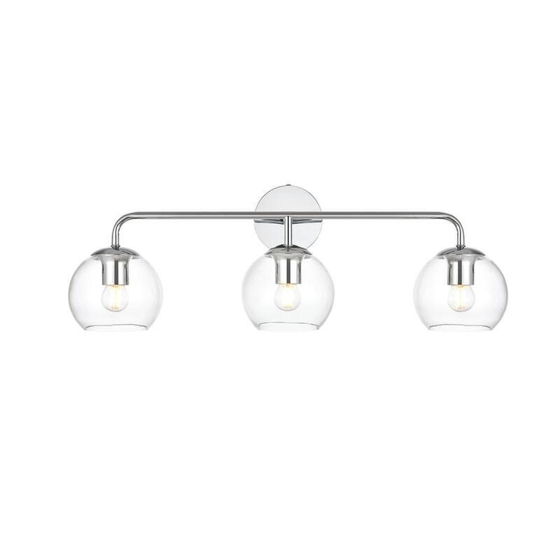 Genis 1 Light Black and Clear Bath Sconce