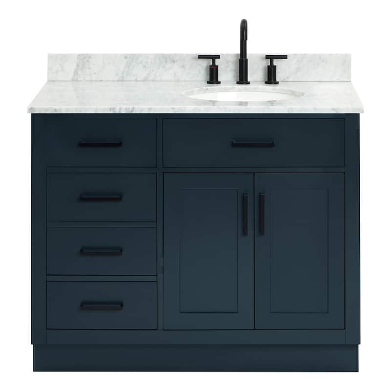 Ariel T043SRCW2OVO Hepburn 43" Free Standing Single Basin Vanity Set - Midnight Blue