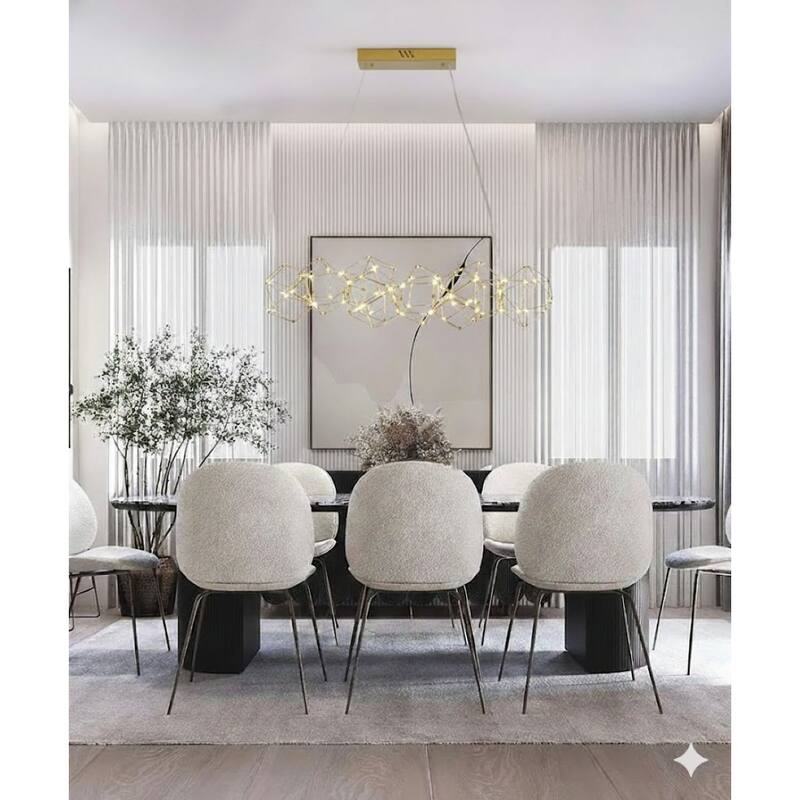 45" Gold Stainless Steel LED Chandelier