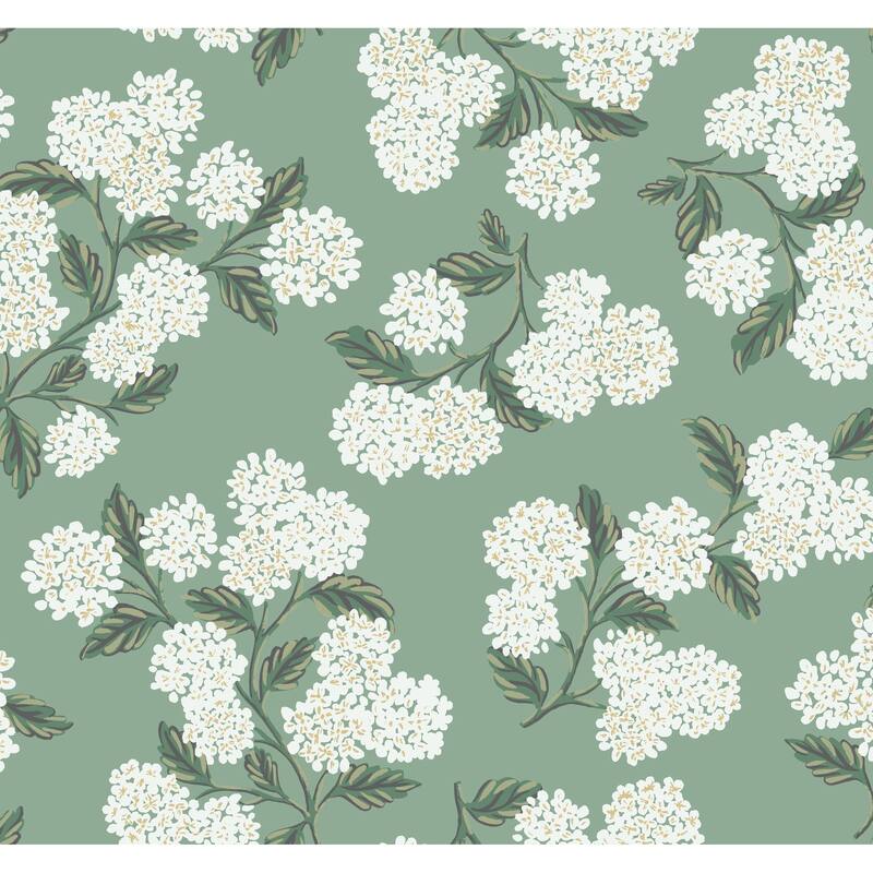 Rifle Paper Co.Hydrangea Jade Wallpaper