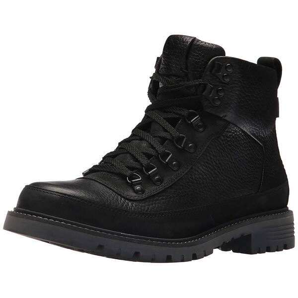 Shop Cole Haan Mens Keaton Hiker Wp Ii Leather Closed Toe Ankle Military Boots Overstock 23592030