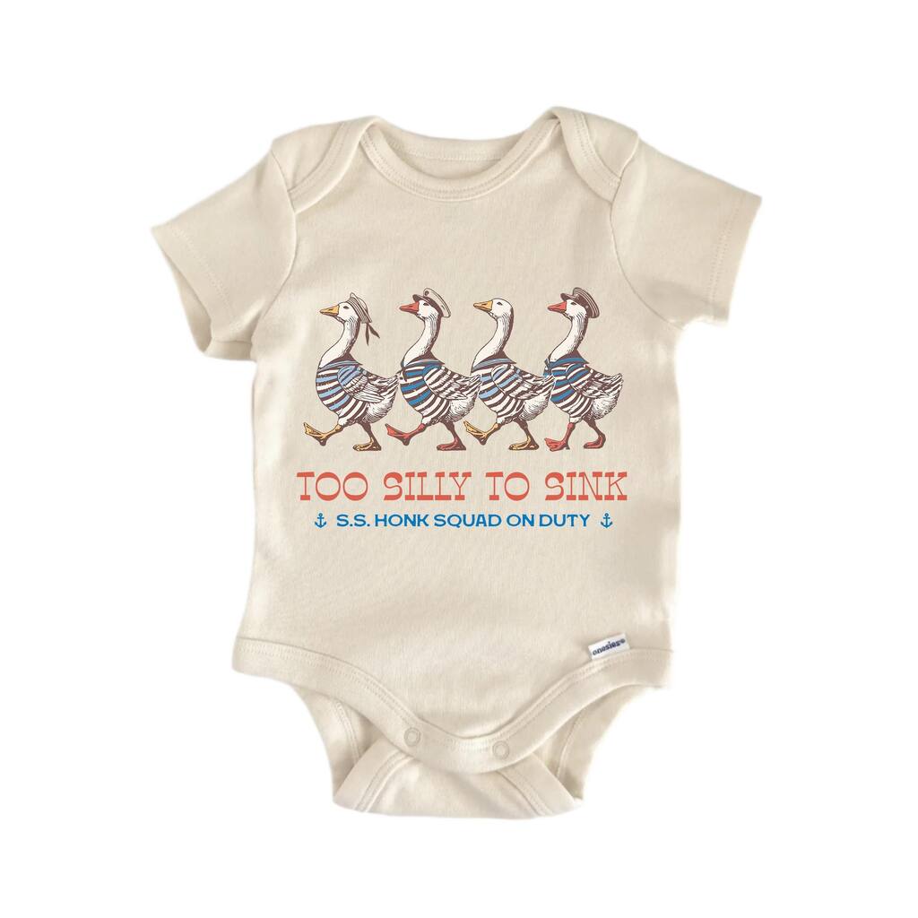Too Silly Too Sink Goose Squad - Baby Bodysuit