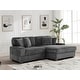 preview thumbnail 52 of 153, 118.4"W Plush Modular Sectional Sofa with Pillows 2 Piece Grey - Right Facing