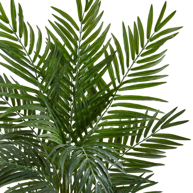 Artificial Palm Tree with Planter, 60" Realistic Green Fronds, Indoor Tropical Decor, Home Office Accent - 51-60 Inches