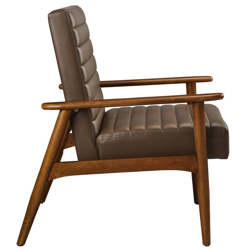 Jensen Vegan Leather Accent Chair in French Oak Tan