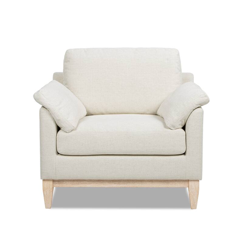 Pasadena 36" Wide Modern Farmhouse Velvet Accent Arm Chair