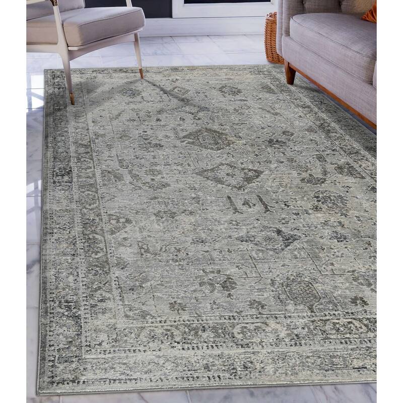 Lanfar Cohaug Polyester Blend Area Rug - 3'3" x 4'11" - Gray