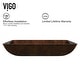 preview thumbnail 18 of 35, VIGO Donatello 23"L x 15"W x 5"H Glass Rectangular Vessel Bathroom Sink
