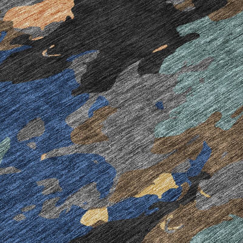 Machine Washable Indoor/ Outdoor Abstract Mexi Chantille Rug