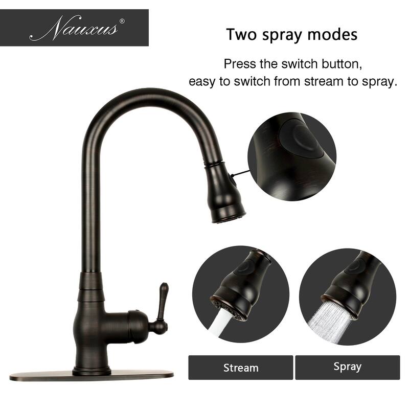 Pull Down Kitchen Faucet with Deck Plate