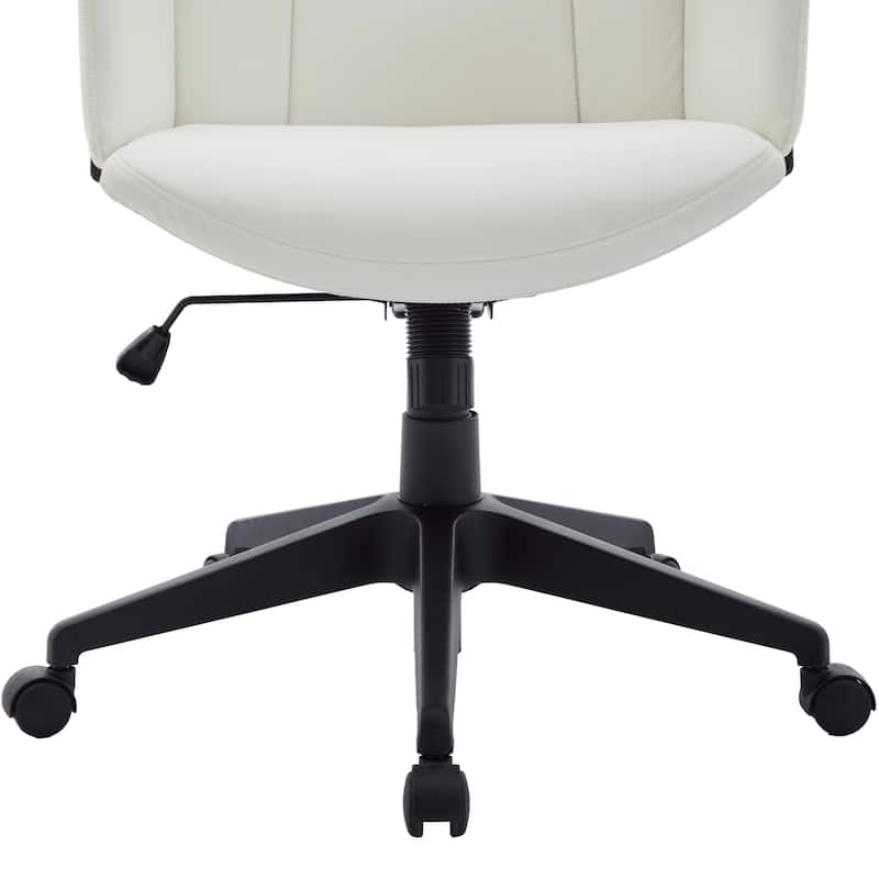 Infini Ergonomic Modern High Back Leather Executive Office Chair with Adjustable Height, Swivel, Padded Armrests & Iron Base