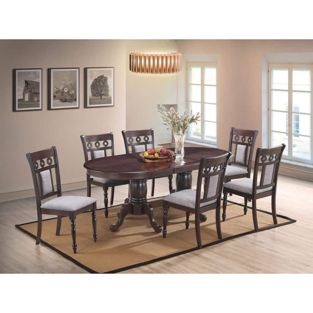 Lakewood Collection 7-Piece Oval Pedestal Dining Set